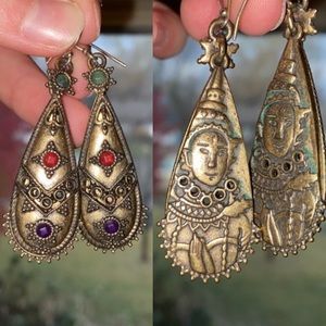 Two Sided Intricate Hindu Earrings